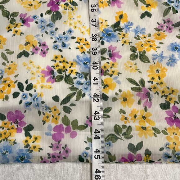 Calvin Klein Women's Midi Dress Floral Short Sleeve Belted Size 14 Elastic Waist - Picture 10 of 11